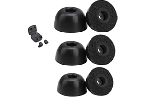 Tunknew 3 Pairs Ear Tips Compatible with Samsung Galaxy Buds 2 Pro, Comfortable and Unshakeable Earbuds Slow Rebound Memory Foam Earplugs S/M/L Black