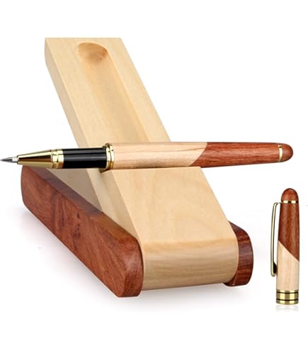 Elegant Walnut Rollerball Pen Set - Premium Wooden Pen With German - View #6
