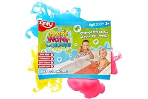ZIMPLI KIDS ZIMPLI - Baff Water Colours Party Bag Filler, 3 tabs in each bag, Blue, Red or Yellow, Children's Colour Changing Bath Tab Drops, Pass the Parcel Gifts