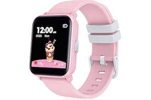CANTAOS Montre Connectée Enfant Sport Smartwatch: 1.4" Etanche IP68 Ecran Tactile Fille Connectee Bracelet Garcon Fitness Watch avec Sommeil Tracker Cardiaque Frequence Podometre Temperature pour Android iOS