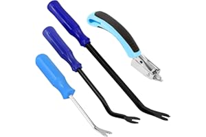 4 Pcs Kit Rimozione di Graffette per Tappezzeria Attrezzi per Rimozione dei Punti di Tappezzeria Rimozione Clip Pinza per Mobili Porta Ufficio Poltrona Legno Auto LUNEKUCK