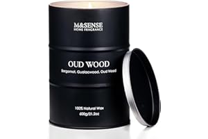 M&SENSE Candele profumate di grandi dimensioni in cera di soia naturale, candele per un arredamento accogliente, regali unici di candele per uomini e donne, lunga durata fino a 120 ore