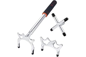 Sinsilvie Snooker Cue Stick Bridge with 3 PCS Gold or Silver Brass Bridge Head.Red or Grey Billiards Cue Stick Bridge,13~60 Inches,.Billiards Cue Bridge Accessories.