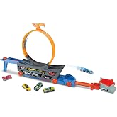 Hot Wheels Standlı Tır, 18 Ara&ccedil; Kapasiteli, &Ccedil;emberli, Fırlatıcılı, GCK38