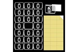 XCOZU 60 Pezzi Mini Clip di Decorazione a Gancio, Plastica Ganci Adesivi a Clip Chiaro per Luci di Natale, Vacanza Luce Gancio Clip per Luci di Stringa e Luci di Fata