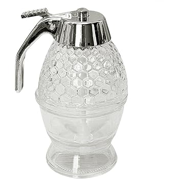 Surakey Vaso Per Miele In Vetro 500 Ml – Forma Ape Con Cucchiaio – Contenitore Per Miele, Marmellata E Sciroppo