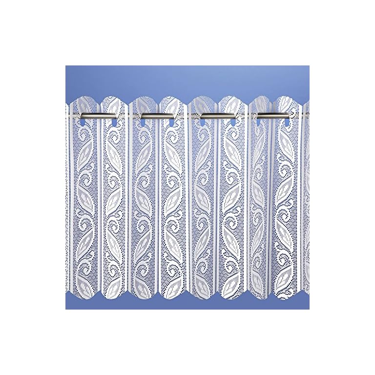 homeexpression Lace Net Voile Louvre Vertical Pleated Window Blind Panel Curtain White Pome