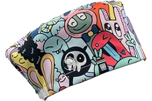 WEARK Cappello da chirurgia sanitaria donna uomo infermiera dentista medica capelli lunghi (Mostri)