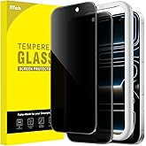 JETech Privacy Screen Protector for iPhone 17 Pro, Pack of 2 | Anti-spy protection, tempered glass, easy installation frame,