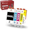 Toner Kingdom 934XL 935XL Ink Cartridges Replacement Compatible for HP 934XL 935XL for HP Officejet Pro 6830 6820 6230 6812 6815 6835 6810 (Black Cyan Magenta Yellow, 4 Pack)