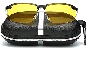 SunAurora Gafas de Conducción Nocturna,HD Antirreflejo Gafas de Seguridad Polarizadas,Protección UV400,Ultra Ligero para Hombres y Mujeres,Reducir La fatiga Ocular y Los Dolores de Cabeza