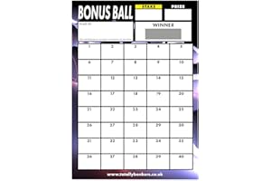 Totally Bonkers - Bonus Ball (40) Fundraising Scratch Cards - 40 SQUARE - A6 (148x105mm) -10 Pack - TB0024 - Blind Card