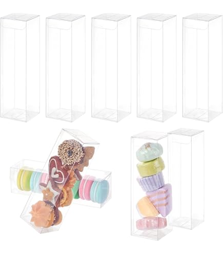 20 Scatoline Portaconfetti In PVC Trasparente – Ideali Per Bomboniere, Segnaposto E Feste (6x6x3 Cm)