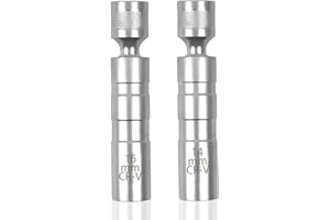 WYTNB Zestaw 2 sztuki do usuwania świec zapłonowych, 14mm i 16mm uniwersalny elastyczny klucz do świec zapłonowych, 12-punktowy magnetyczny wkład do świec zapłonowych, 3/8" magnetyczne obrotowe