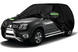 JINSENTGG Telo Copriauto Sostituzione per Dacia Duster 2010-2023, Copertura Auto Protettiva Dell'auto, Telone per Auto Garage Completo Impermeabile Strisce Riflettenti Completo PE