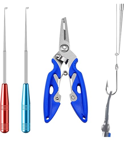 Kcrnw 4PCS Fishing Unhooking Disgorger Stainless Steel Fish Hook