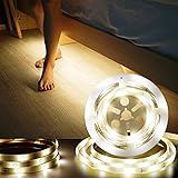 LETOUR Sensor Strip Lights 12V Motion 1.2M LED Night Light Brightness Adjustable Under Cabinet Strip Light 3M Self-Adhesive &