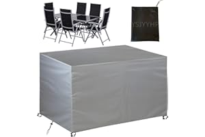 YSJYYHP Housse Table de Jardin,180x110x100cm Housse De Protection Table De Jardin Imperméable 420D Oxford Résistant,Extérieur Bache Salon De Jardin pour Table De Jardin, Rectangulaire