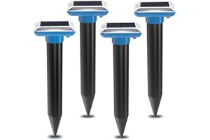 LOFFU Solar Mole Repellent Ultrasonic,Ultrasonic & Solar Powered,IP66 Waterproof,Vole Repellent,Mole Repellent,Impact Repellent,Lizard Repellent,Mole Repellent,Impact Repellent
