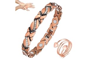 ‎VICMAG Vicmag Kupfer Magnetarmband für Frauen Armbänder 99.99% massives reines Kupfer verstellbare Größe -Geschenkbox (Kupfer)