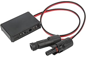 AKOZON Panel Solar USB, Interfaz C DC para Adaptador de Estabilizador de Voltaje de Carga del Teléfono del con Tipo