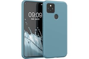 kwmobile Carcasa Compatible con Google Pixel 5 Funda de Silicona - Flexible con Interior de Microfibra - Suave Protector antigolpes - Noche ártica