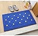 Produktbild Lnnen Und Außen Eingang Fußmatte Antirutschmatte /Einfacher Shaggy Verdickung Teppich,Anwendbar Auf 45*65 Bis 50*80 Cm Bereich Teppichunterlage/ Weicher Shaggy Stark Saugfähig Teppichun,Blue,50*80Cm