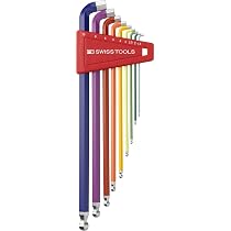 PB Swiss Sechskantschlüsselsatz Mit Kugelkopf | Lange Stubby-Spitze, Regenbogenfarben, Größen 1,5–10 Mm – 100% Made In Switzerland