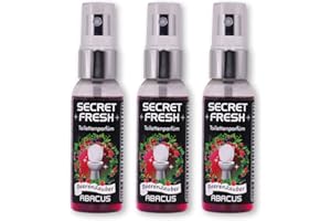 ‎ABACUS ABACUS® Secret Fresh Toilettenparfüm Beerenzauber, Toiletten Parfüm – verhindert Gerüche & schützt vor peinlichen Situationen – Toiletten Parfum, Secret Fresh Toilettenparfüm 3x 50 ml (7637)