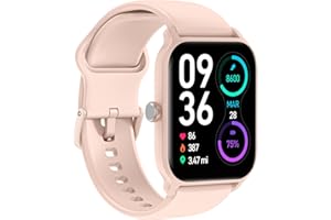 TOOBUR Smart Watch for Women Alexa Built-in, 1.8" Smartwatch (Answer & Make Calls) Fitness Watch Tracker with Heart Rate/Sleep Monitor, IP68 Waterproof Compatible Android & iOS