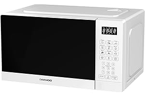Microondas Daewoo MD-FA202SW-EU, 20 Litros de Capacidad, 700W de Potencia, 8 Programas, 5 Niveles de Potencia, Panel Digital, Color Blanco