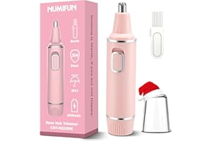 NUMIFUN Tondeuse Indolore pour Femmes, Rechargeable 2024 Upgrade, Tondeuse Nez Cheveux, IPX7 Étanche Moteur Puissant, Nettoyage Facile, Rose