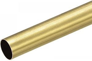 sourcing map Latón Redondo Tubo 20mm OD 0,5mm Pared Grosor 200mm Largo Tubo Tubería