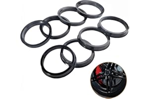 CYUaoao 8 Stücke Zentrierringe 66.6 auf 57.1 Distanzringe für Universal 66,6-57.1 Kunststoff Zentrierringe Schwarz