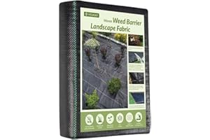 Velway Membrana de Control de malezas Resistente, Barrera de Control de malezas, Cubierta de Suelo para césped Artificial, Patios, Caminos, Flores y Camas (1,2 x 15 m)