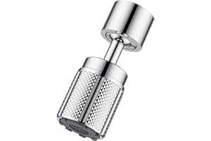 HUAERSICO Universal Küchenwasserhahn-Aufsatz - Wasserhahn Verlängerung mit Verstellbarer Schwenkbrausekopf, 6 Wasserhahnadapter für M20 M22 M24, 3-Strahlarten, Diamantstruktur-Einzigartiges Design