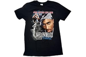 ROCK OFF 2pac Tupac T Shirt All Eyez Homage Logo Official Mens Black