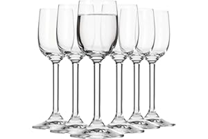 Krosno Vasos para licor y tinturas | Juego de 6 | 70 ml | Colección GEMA | Para casa, restaurante y fiestas | Apto para lavavajillas | Cristal sin plomo