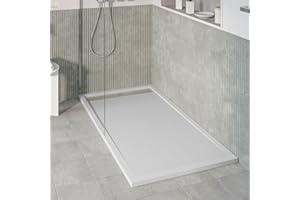 KOES - Receveur de douche en résine modèle VOIGA – 90x180 – Bleu brumeux RAL 7035