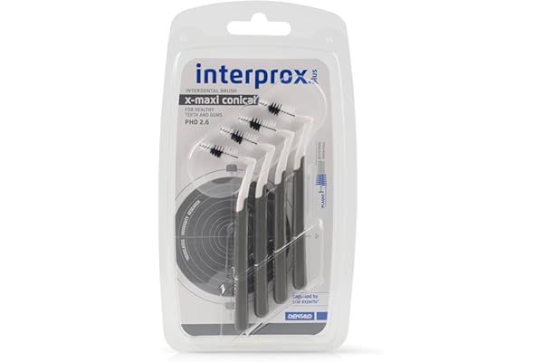 INTERPROX PLUS - X-maxi 2.6- Brossettes Interdentaires - Fibres en Tynex - Gris - Blister de 4 unités