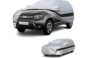 Holthly Housse de protection pour voiture SUV 10 couches pour Dacia Duster/Renault Duster (2010-2025), 100 % housse de voiture étanche, protection UV, anti-vent, anti-poussière.