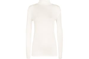 WearAll Womens Plain Turtle Neck Long Sleeve Ladies Thin Jersey Stretch Top Sizes 8-26