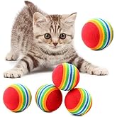 Buffer&reg; 3-Piece Rainbow Sponge Cat Dog Chew Game Ball 4.2cm