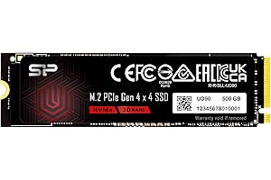 SP SILICON POWER Silicon Power 500Go UD90 NVMe 4.0 Gen4 PCIe M.2 SSD R/W up to 5,000/2,700 MB/s (SP500GBP44UD9005)