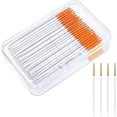 200 Stück Interdentalbürsten, Silikon Zahnzwischenraumbürsten Weiche Dentalbürsten mit Box, Tragbarer Dual-Use Zahnseide Stic