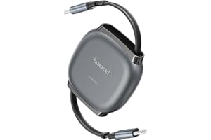 TOOCKI 100 W zwijany kabel USB C (1 m), USB C na USBC, kabel do szybkiego ładowania z magnetycznym gniazdem do podróży, samochodu, codziennego użytku, 4 wstępnie ustawione długości do iPhone 16/15, Galaxy