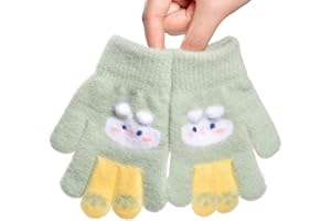 Doukesh Guanti Invernali per Bambini,Guanti Termici a Maglia,Guanti Maglia,Guanti Caldi per Bambini,Guanti Invernali Caldi per Bambini,Guanti a Maglia Caldi Bambini,2-6 Anni,Regalo di Natale