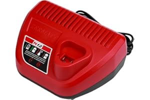 Caricabatteria agli ioni di litio M12 per Milwaukee 48-59-2401 10,8 V 12 V Batteria agli ioni di litio LaiPuDuo