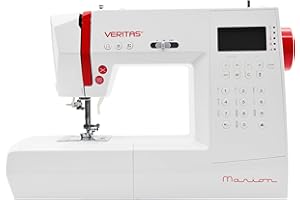 ‎VERITAS VERITAS Nähmaschine Marion I Computer-Nähmaschine I 310 Programme inkl. Speicherfunktion I Stiche spiegeln I Auto-Fadenspannung & Einfädelhilfe I Fadenabschneider I LCD-Display & LED-Nählicht (weiß)