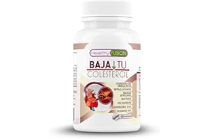 HEALTHY FUSION Baja tu Colesterol | Levadura Roja de Arroz fermentada + CoQ10 y Resveratrol | Alta Dosis Monacolina K 2,9 mg | Control de Colesterol, Lípidos y Triglicéridos | Fórmula natural y segura | 60 Cápsulas